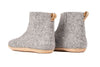 Botas de Interior con Suela de Cuero - Gris Natural