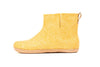 Botas de interior con suela de cuero - Mostaza