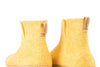 Botas de interior con suela de cuero - Mostaza