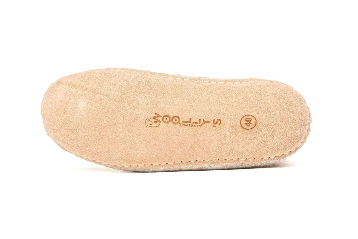 Stivali da interno con suola in cuoio - Marrone chiaro