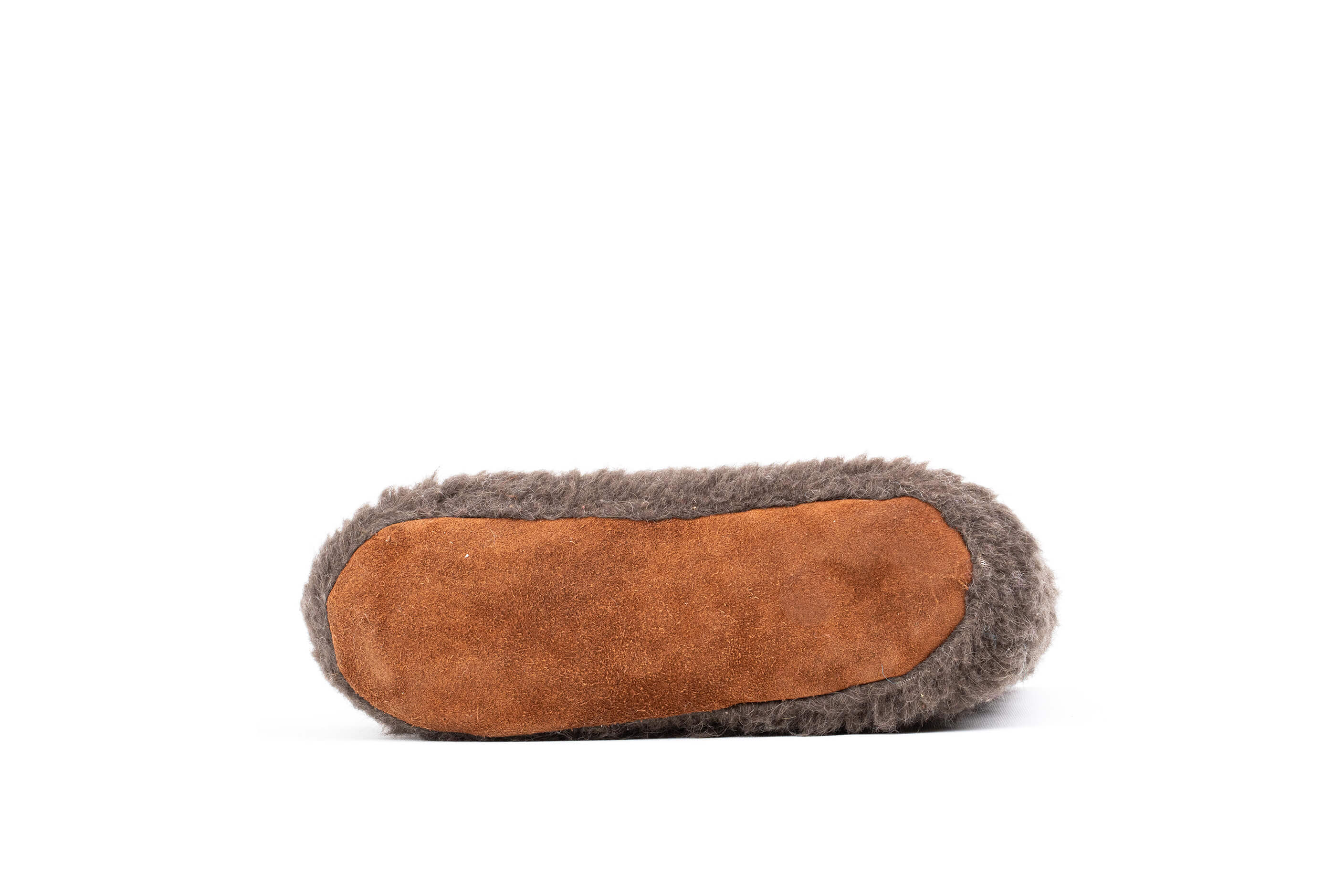 Sherpa Woollen Folding Shoes- Inside White /OutSide Mocha Brown