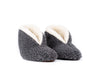 Sherpa Woollen Folding Shoes - Inside White /Outside Grey - Stylish Sherpa Shoes