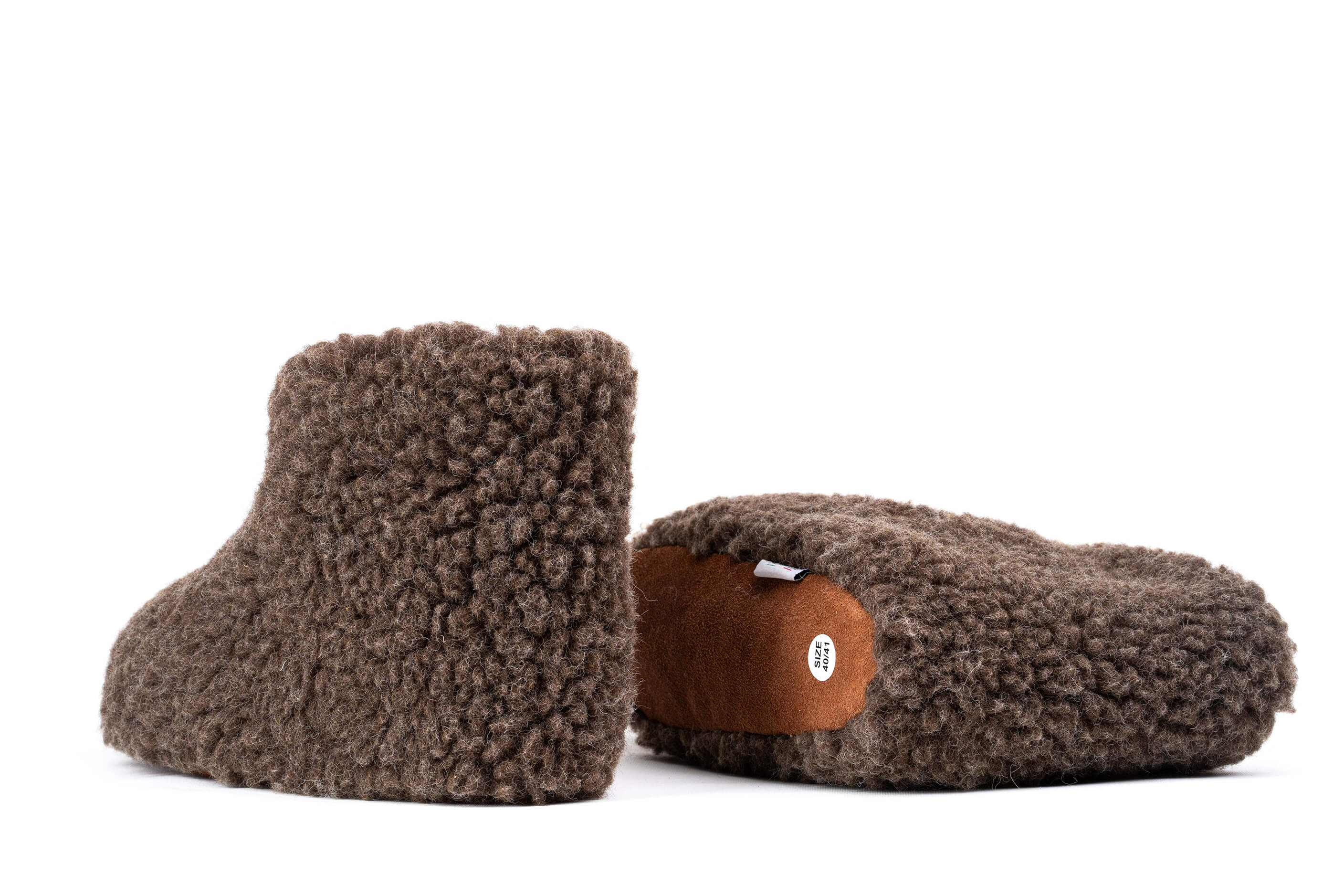 Sherpa Woollen Boots - Brown