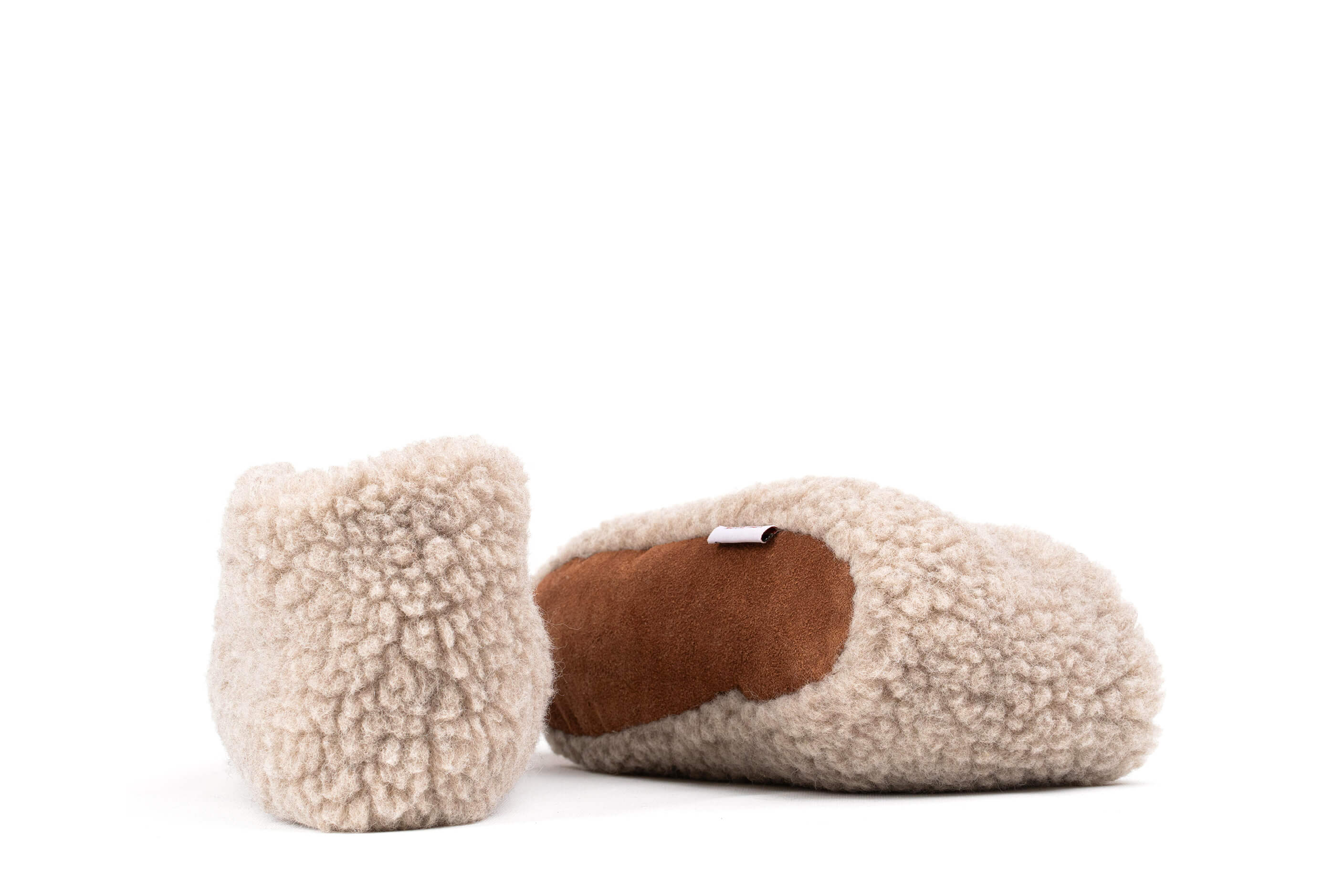 Sherpa Woollen Shoes- Light Brown