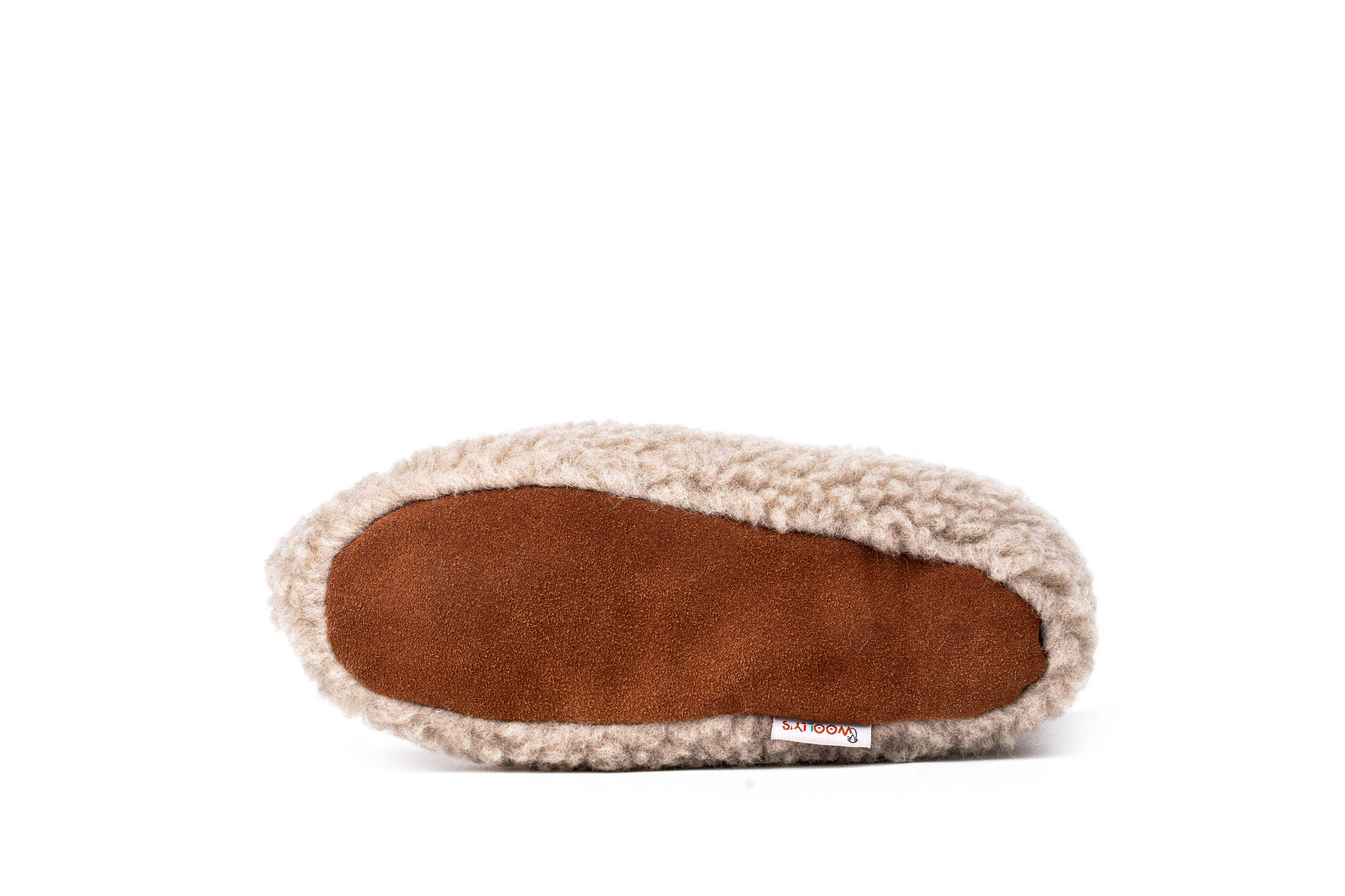 Sherpa Woollen Folding Shoes- Inside White /Outside Light Brown