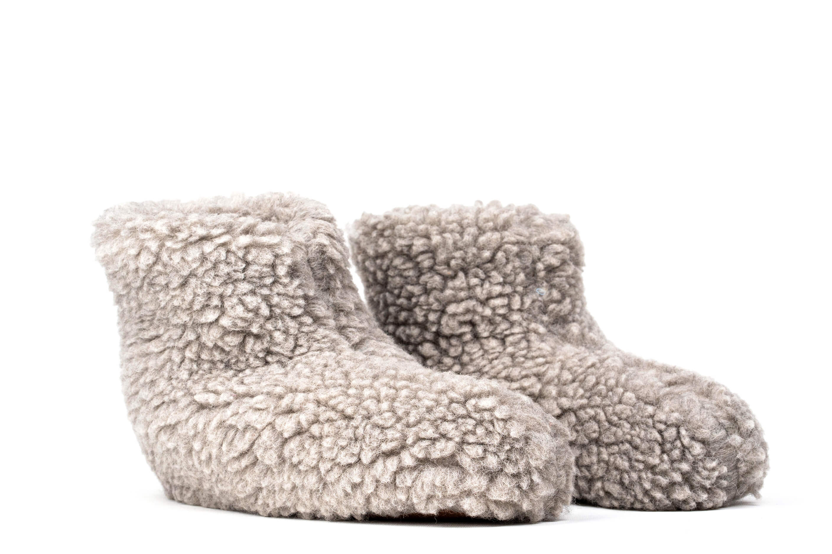 Sherpa Woollen Boots - Light Grey