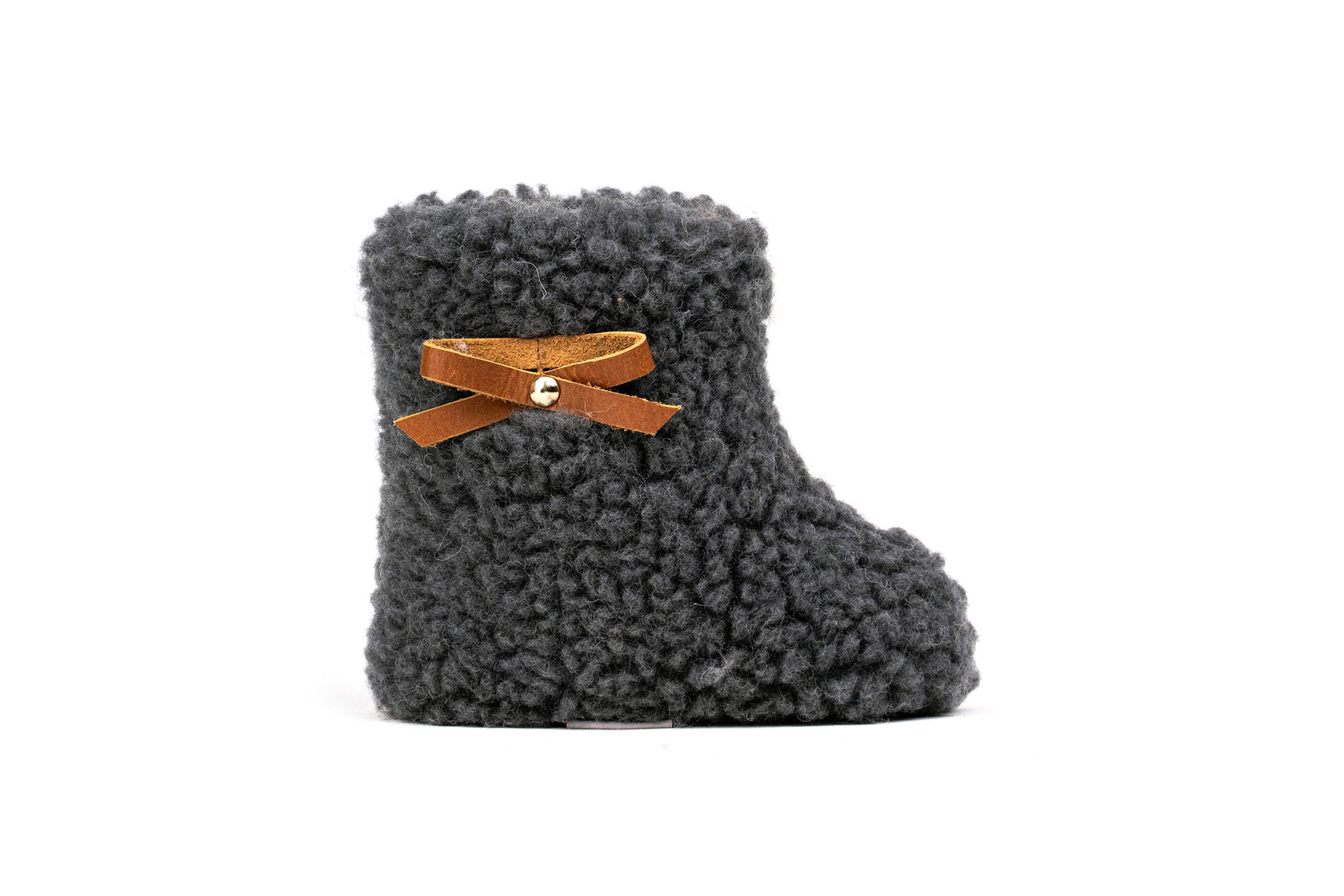 Sherpa Woollen Kids Boots - Grey