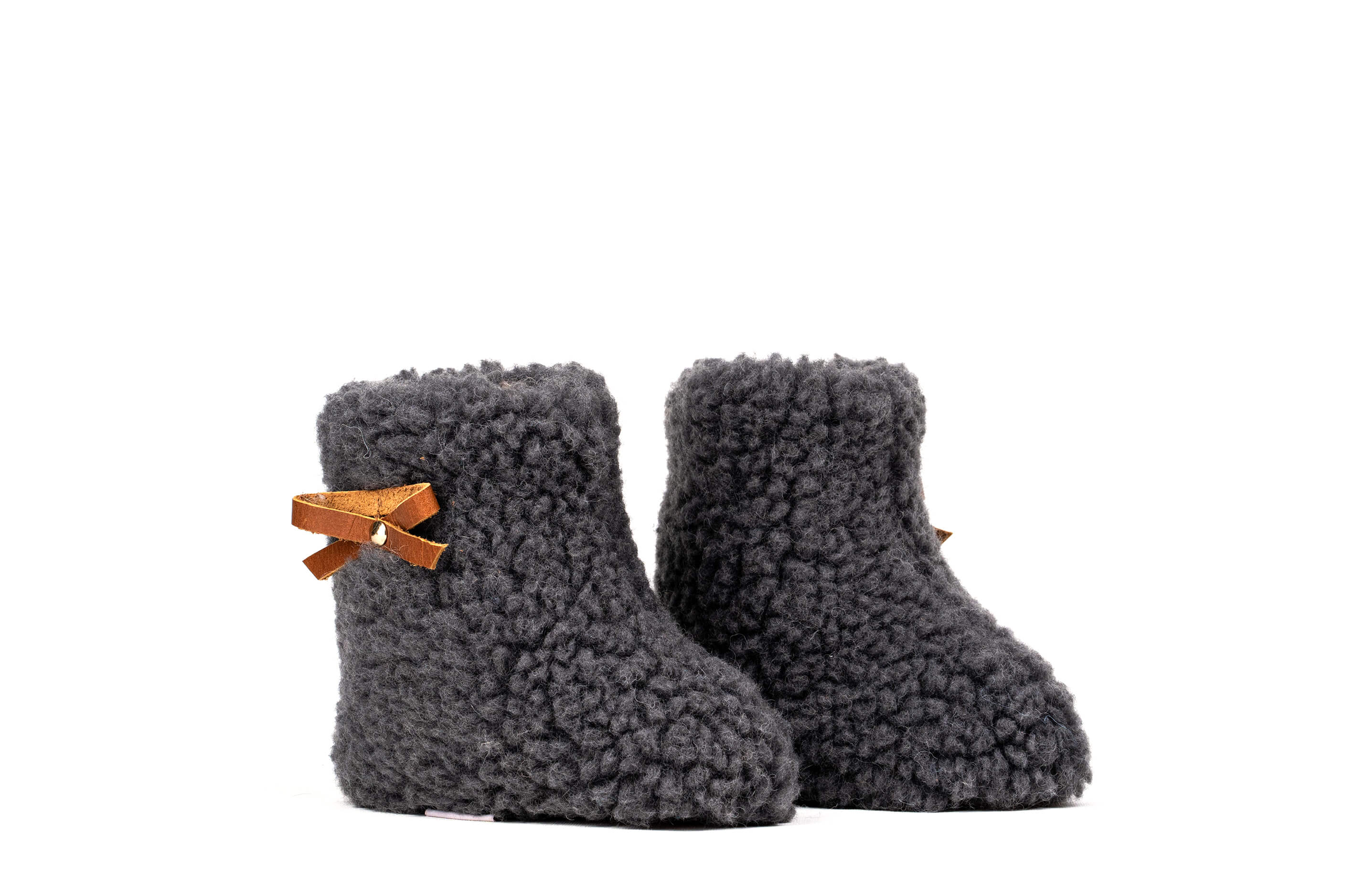 Sherpa Woollen Kids Boots - Grey