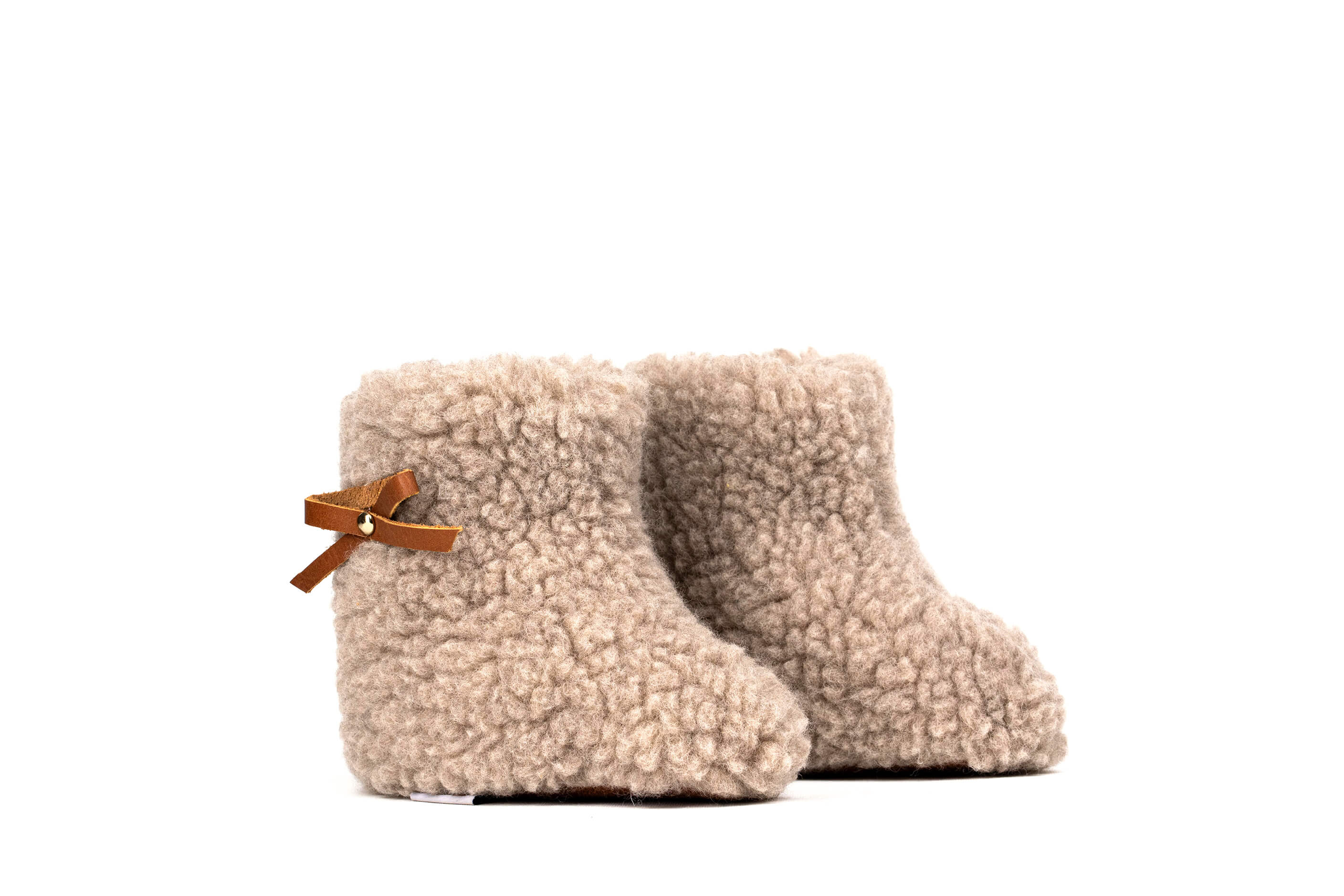 Sherpa Woollen Kids Boots - Light Brown