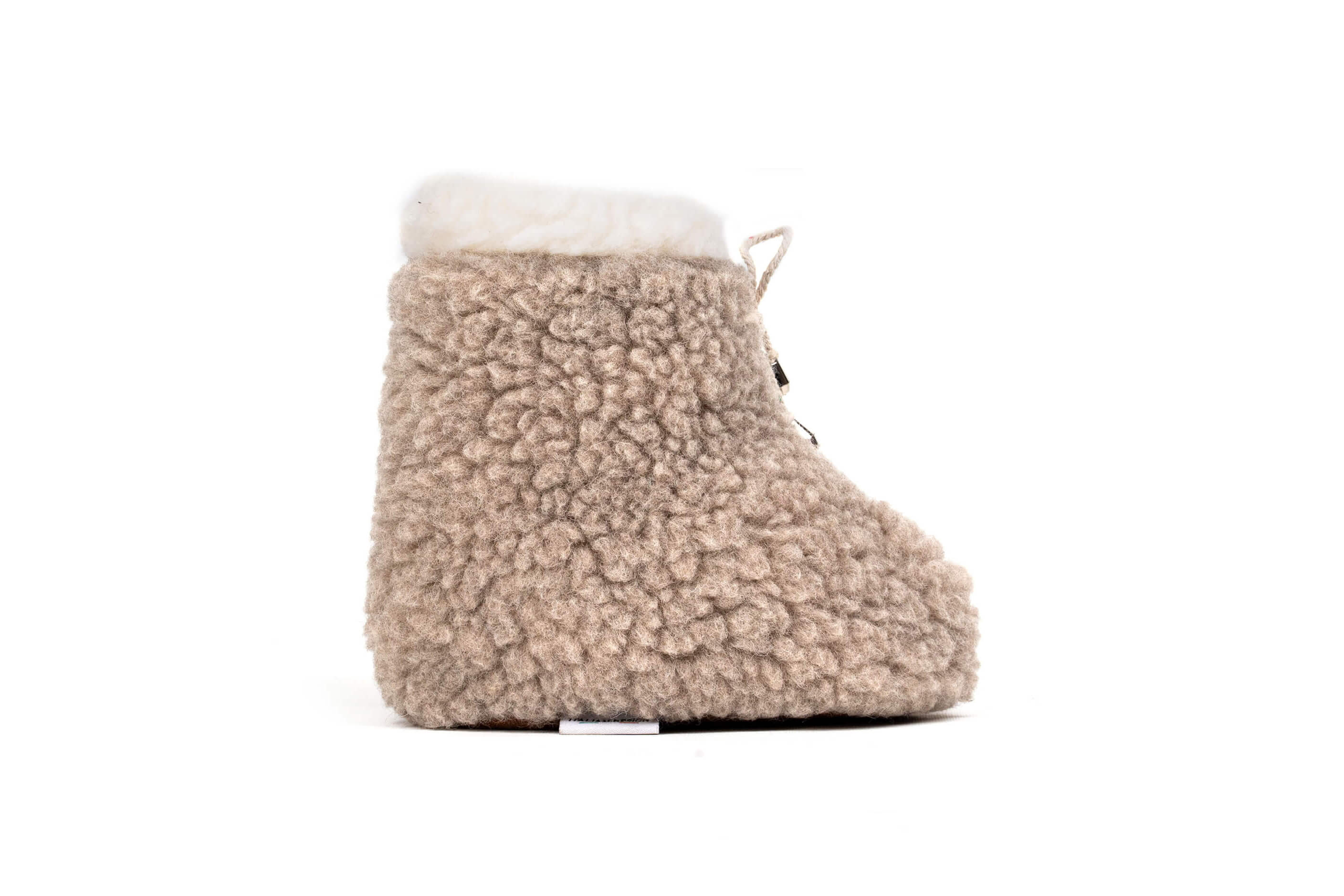 Sherpa Woollen Kids Boots - Inside White /Outside Light Brown