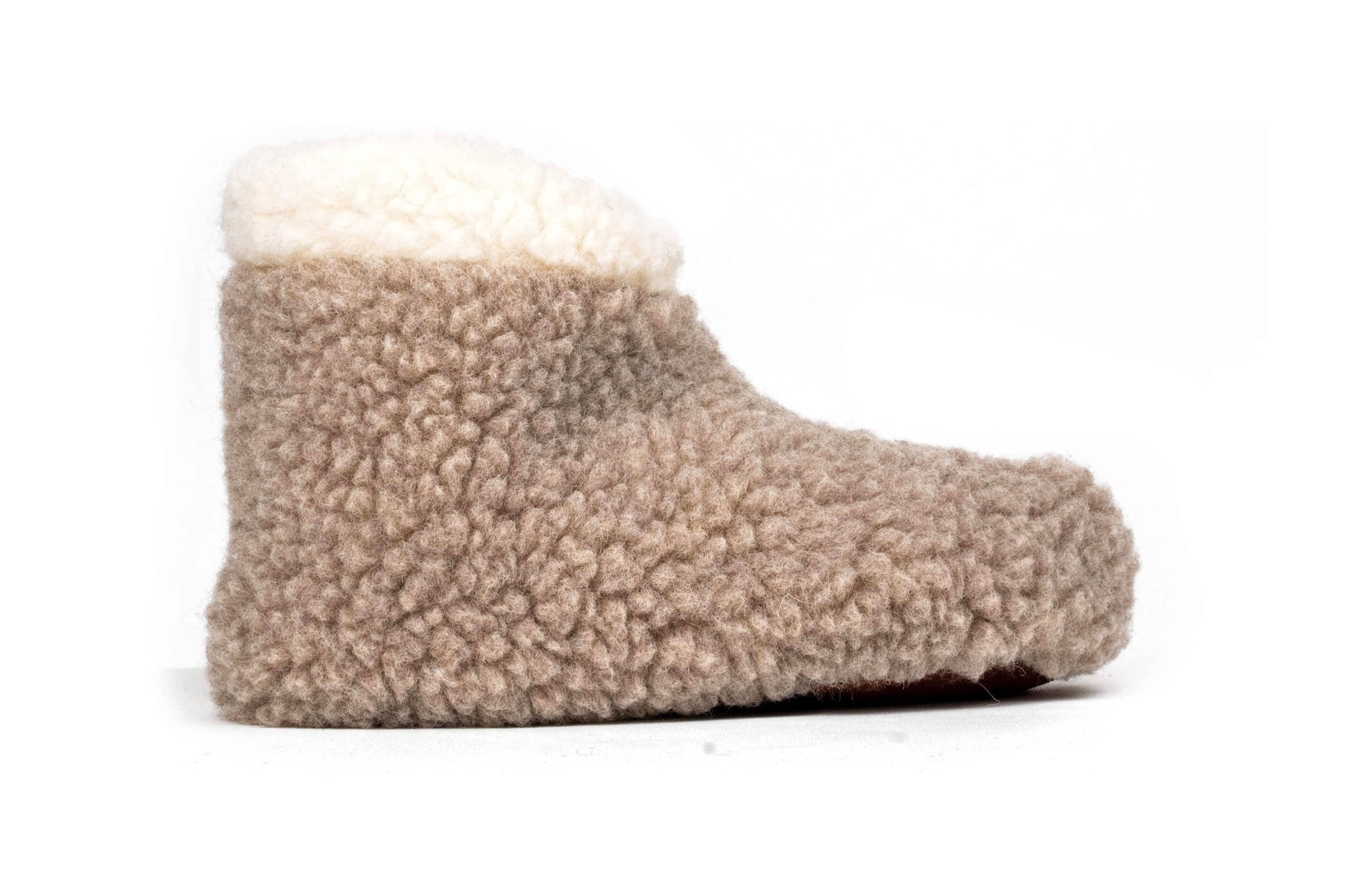 Sherpa Woollen Boots - Inside White /Out Side Light Brown