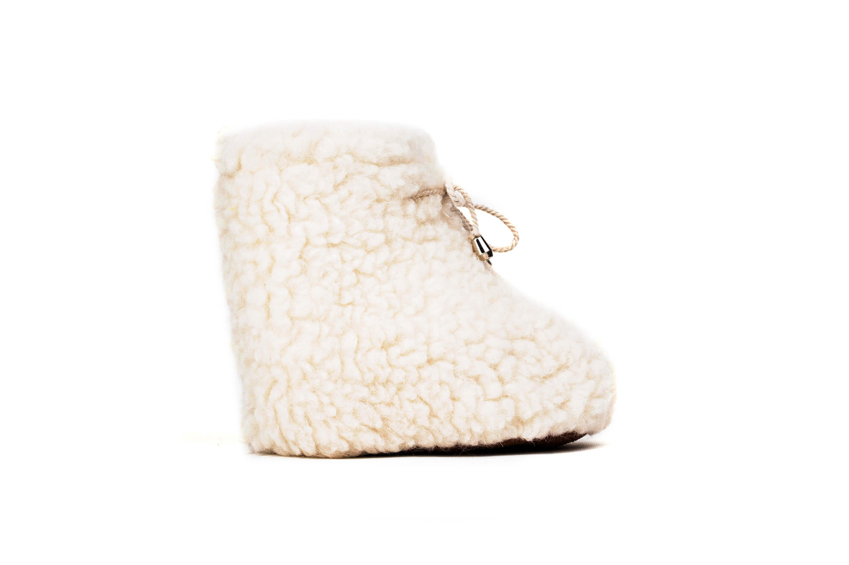 Sherpa Woollen Kids Boots - White