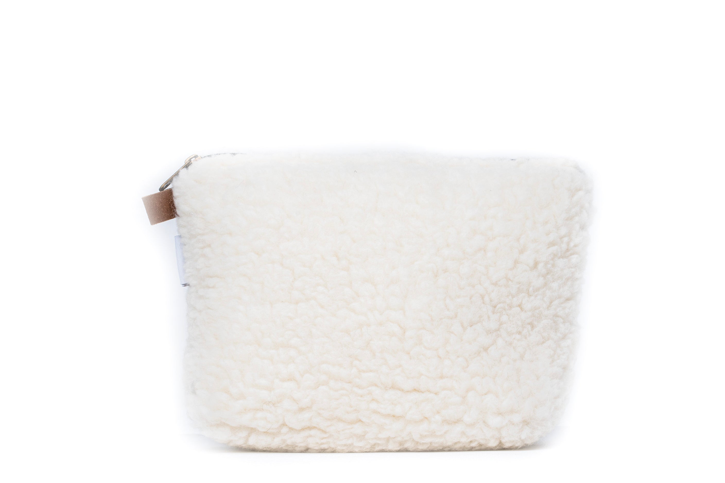 Handmade Sherpa Woolen Minaudieres- White