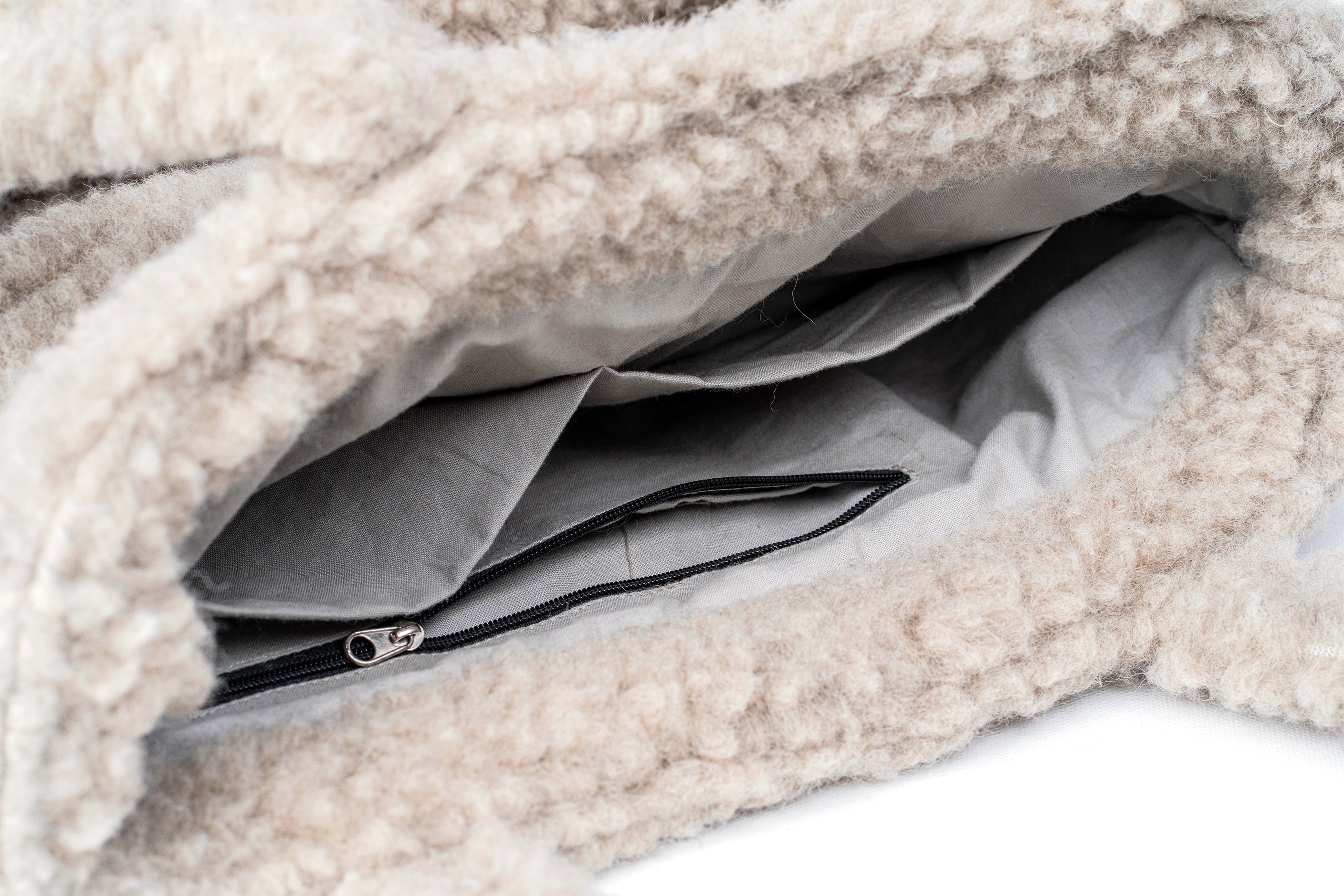 Sherpa Woollen Bag - Grey