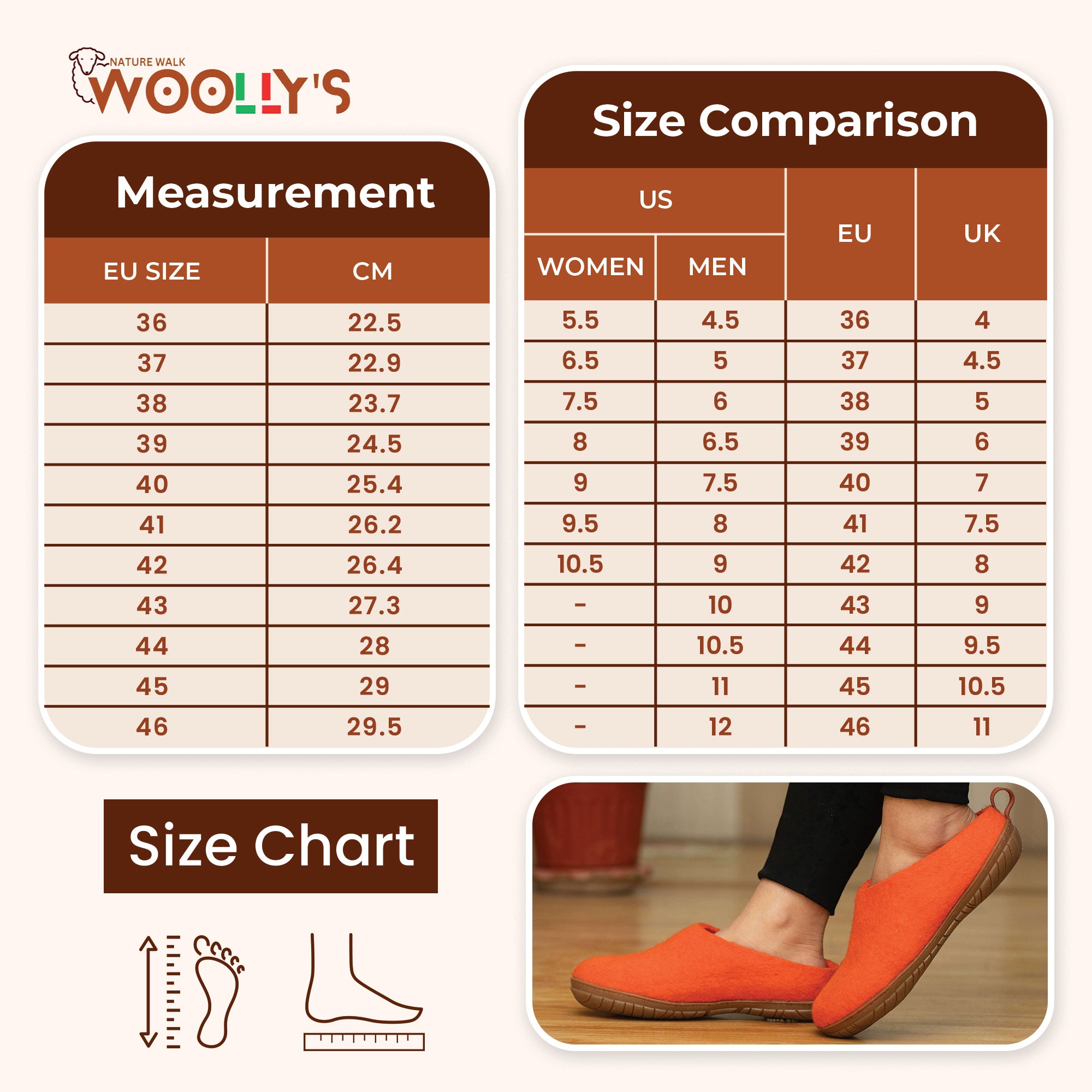 橡膠底戶外露跟拖鞋 - 橘色