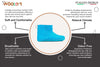 Indoor Boots With Leather Sole - Turquoise - Woollyes
