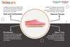 Indoor Shoes With Leather Sole - Cherry Pink - Woollyes
