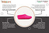 Indoor Shoes With Leather Sole - Fuchsia - Woollyes