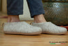 Indoor Shoes With Leather Sole - Light Brown - Woollyes
