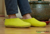 Indoor Shoes With Leather Sole - Lime Green - Woollyes