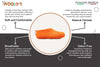 Indoor Shoes With Leather Sole - Orange - Woollyes