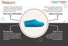 Indoor Shoes With Leather Sole - Turquoise - Woollyes