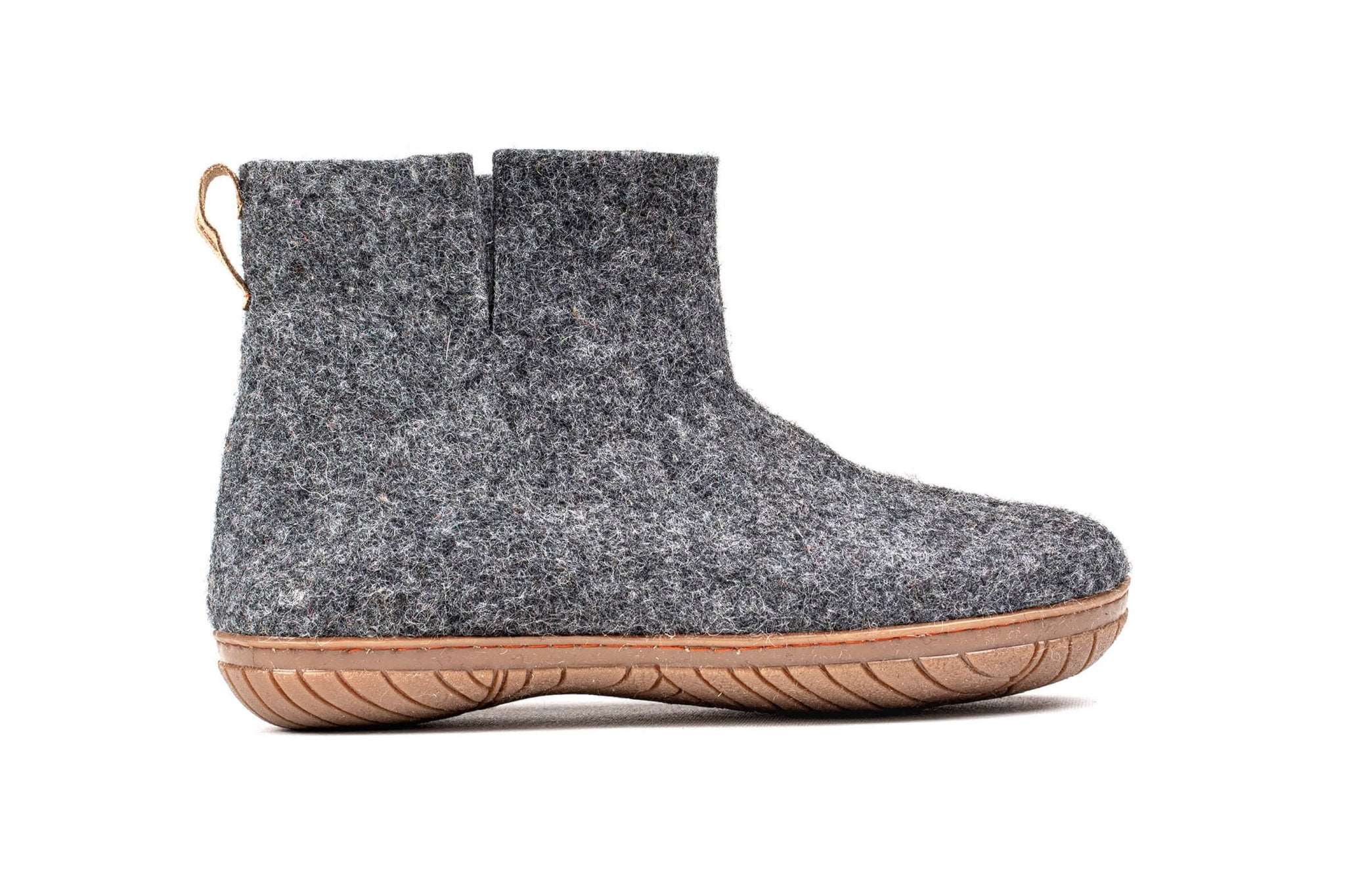 Outdoor Low Boots With Rubber Sole - Charcoal - Woollyes