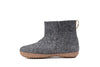 Outdoor Low Boots With Rubber Sole - Charcoal - Woollyes