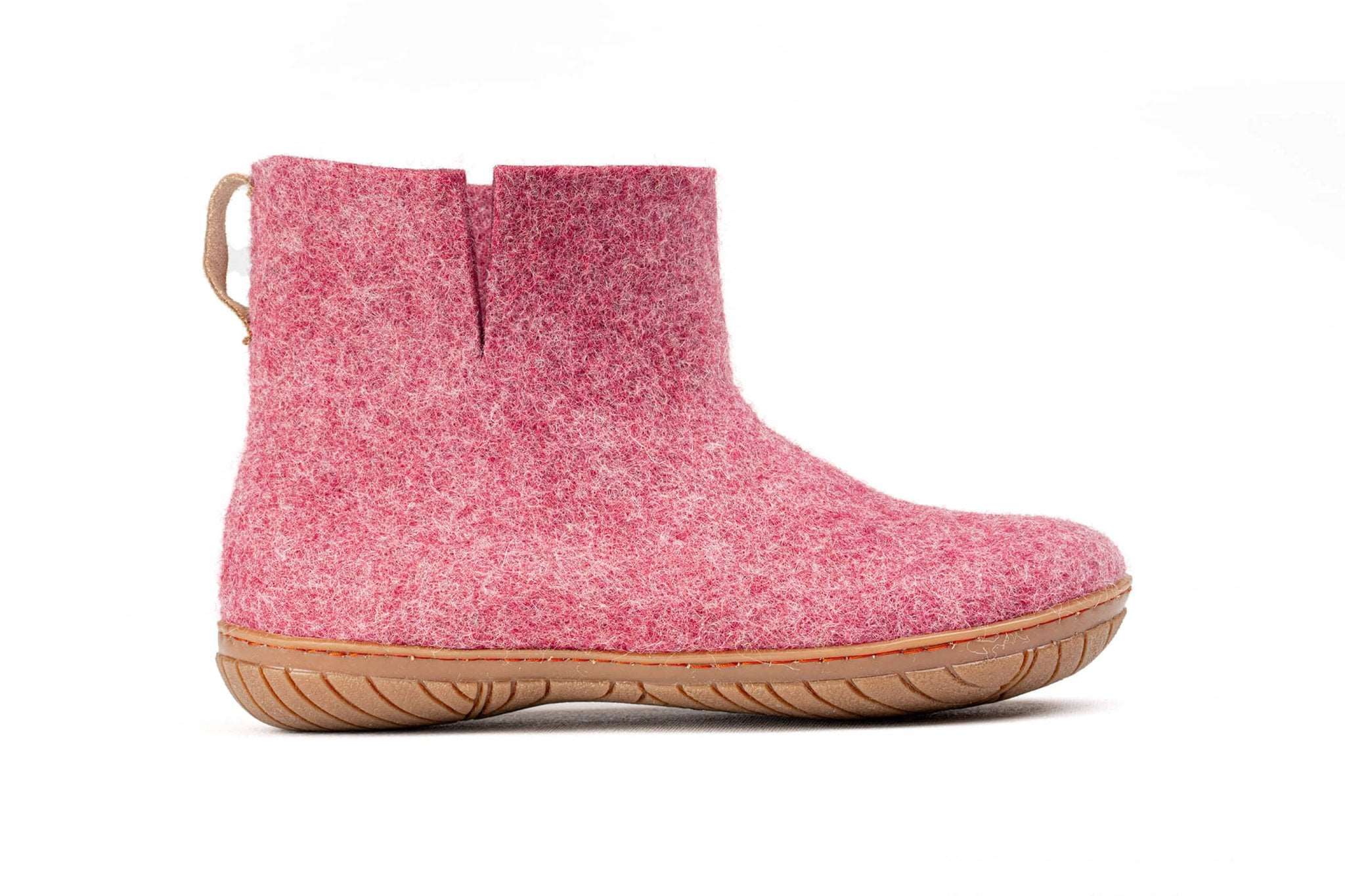 Outdoor Low Boots With Rubber Sole - Cherry Pink - Woollyes