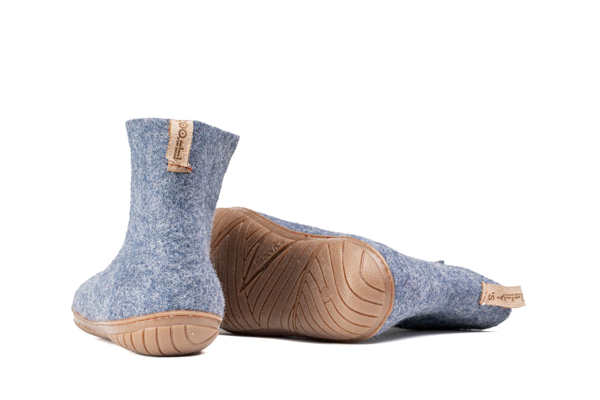 Outdoor Low Boots With Rubber Sole - Denim - Woollyes