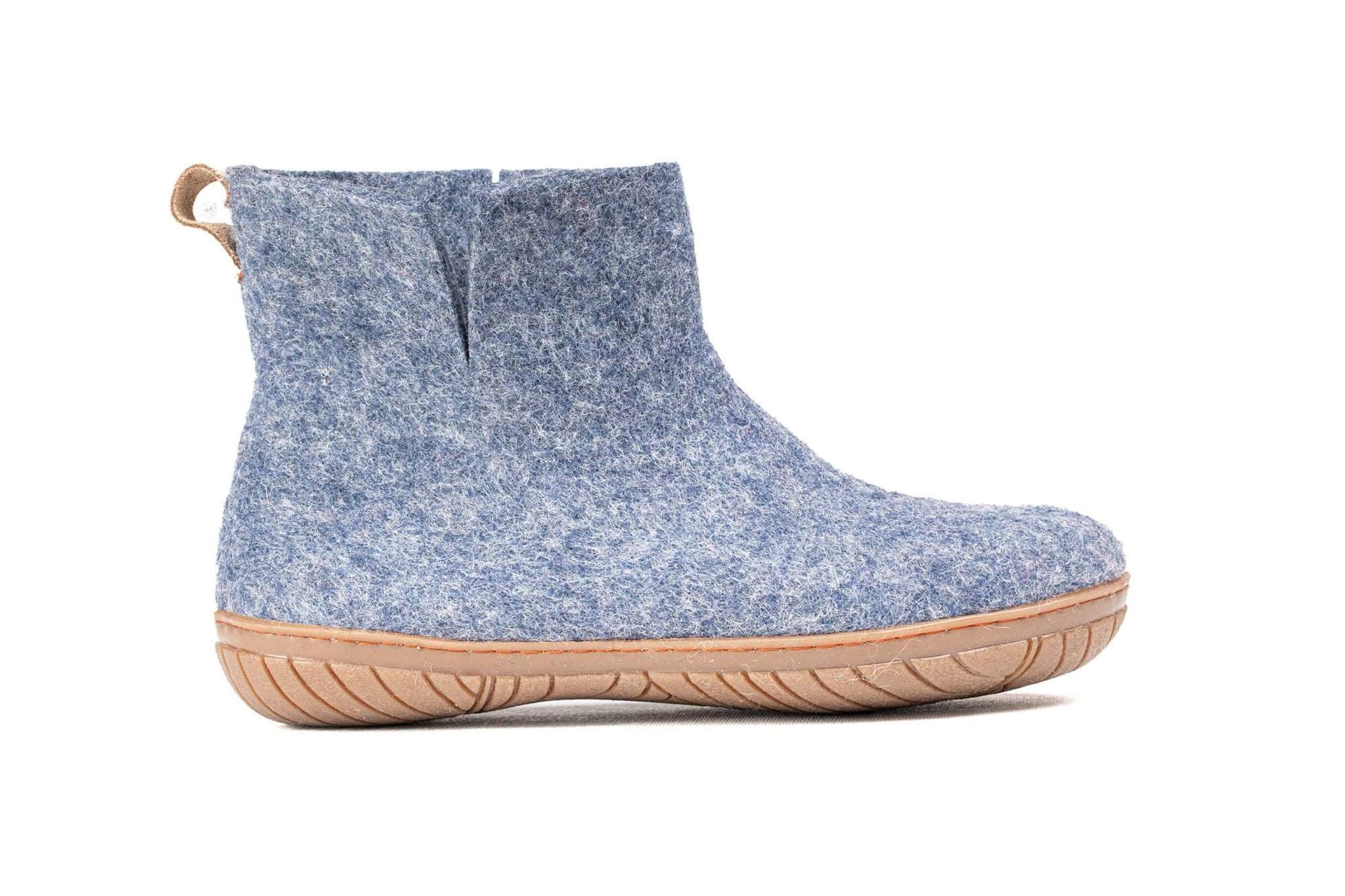 Outdoor Low Boots With Rubber Sole - Denim - Woollyes