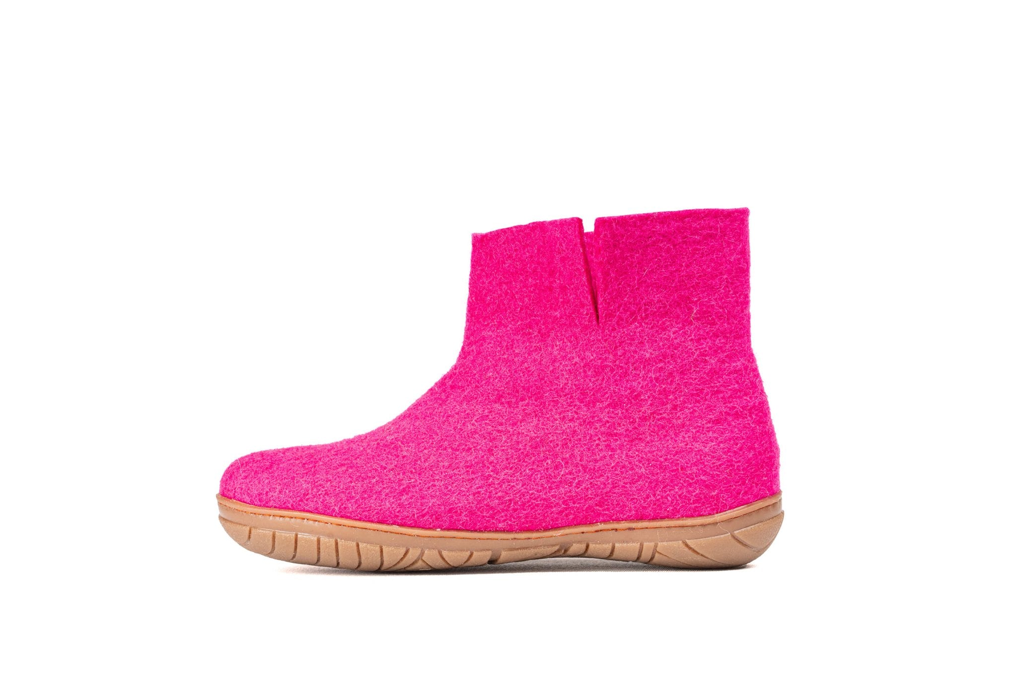 Outdoor Low Boots With Rubber Sole - Fuchsia - Woollyes