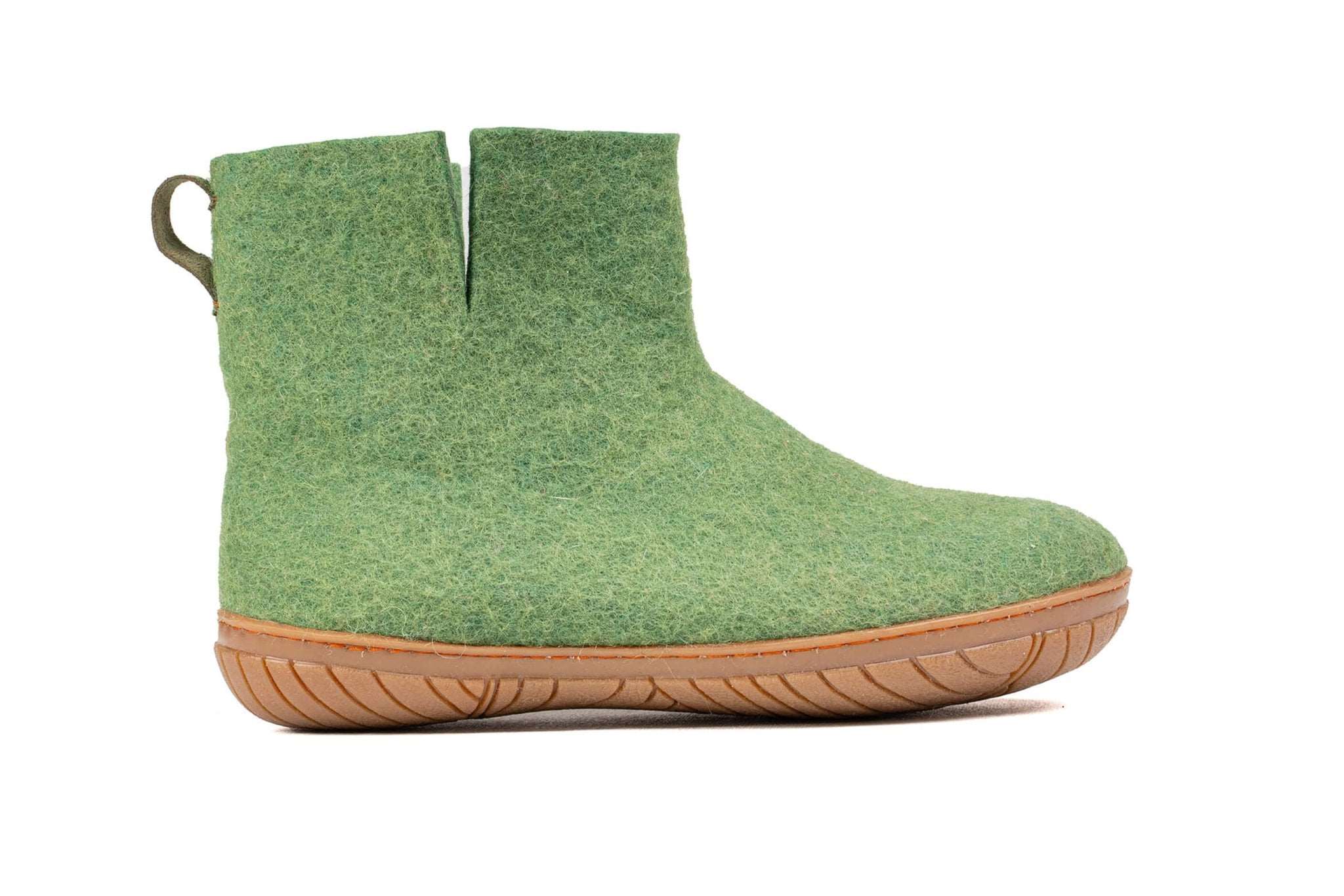 Outdoor Low Boots With Rubber Sole - Green - Woollyes