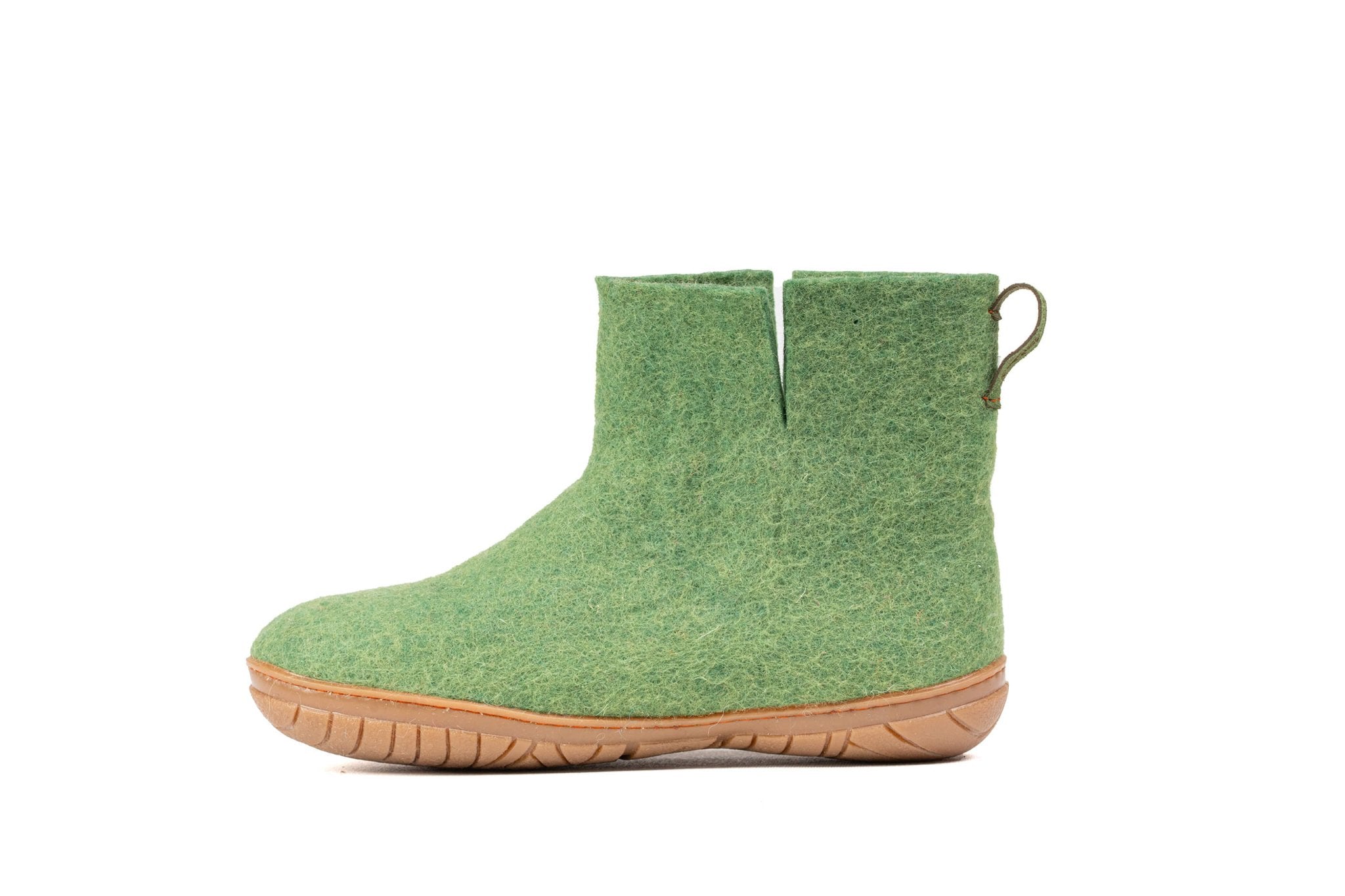 Outdoor Low Boots With Rubber Sole - Green - Woollyes