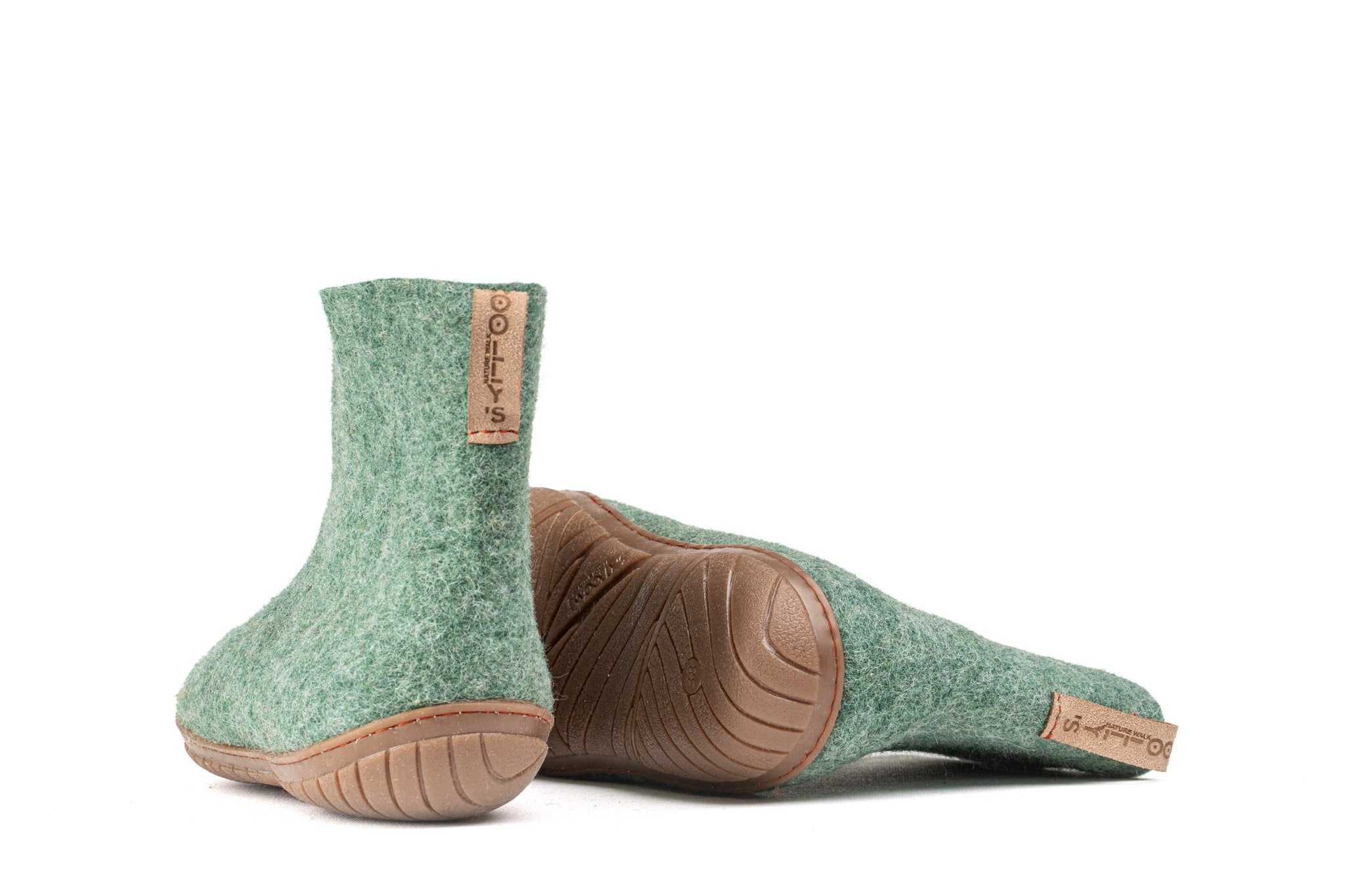 Outdoor Low Boots With Rubber Sole - Jungle Green - Woollyes