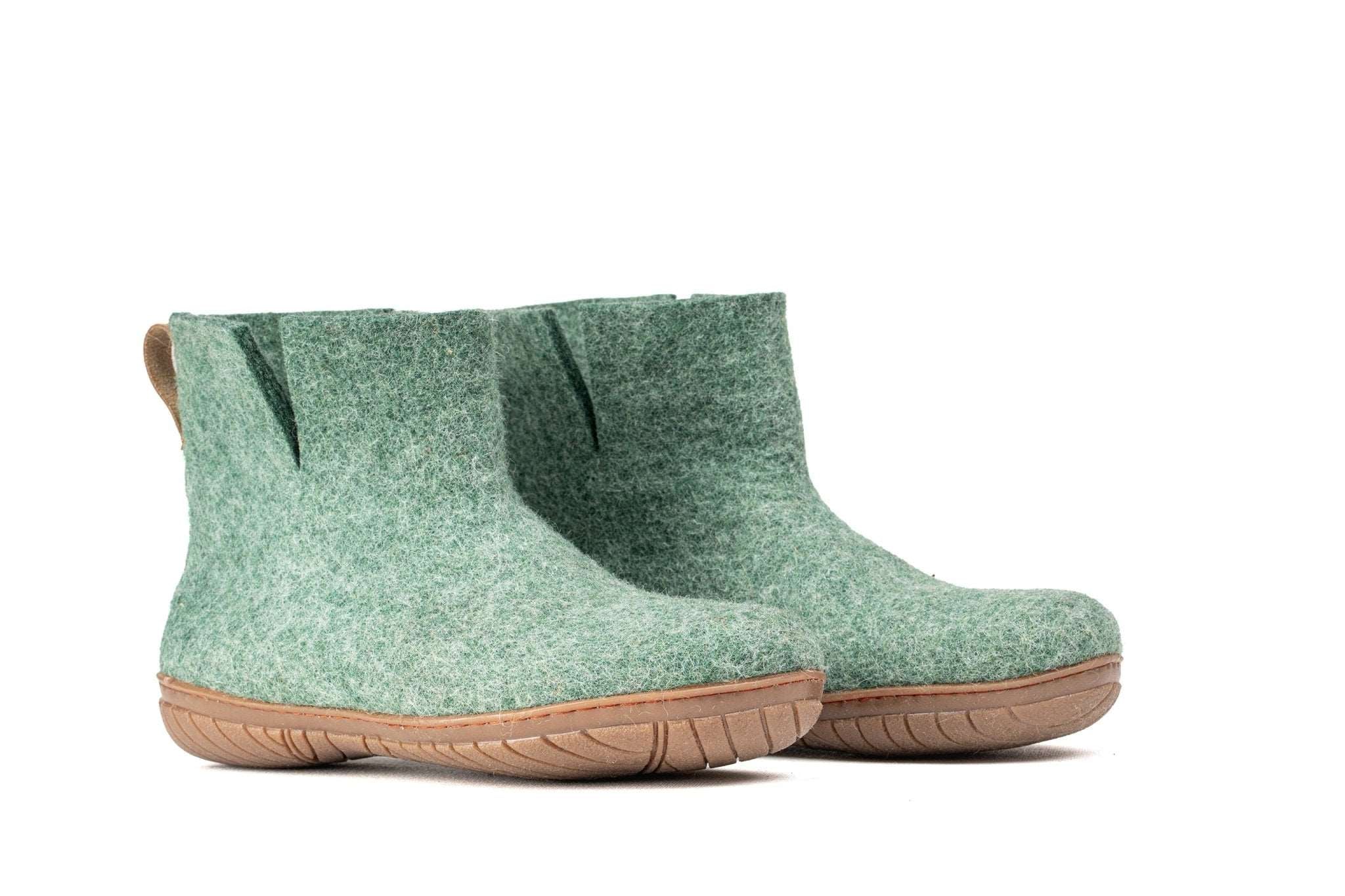 Outdoor Low Boots With Rubber Sole - Jungle Green - Woollyes
