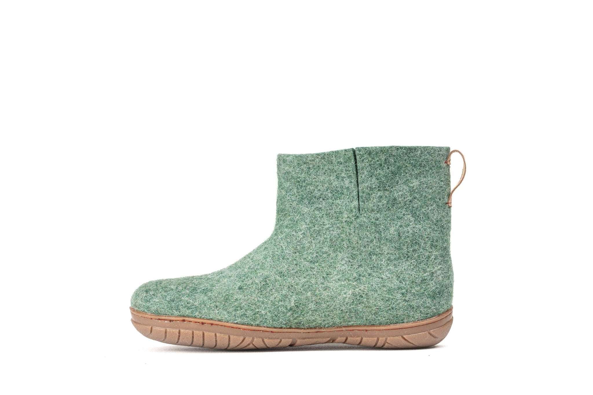 Outdoor Low Boots With Rubber Sole - Jungle Green - Woollyes