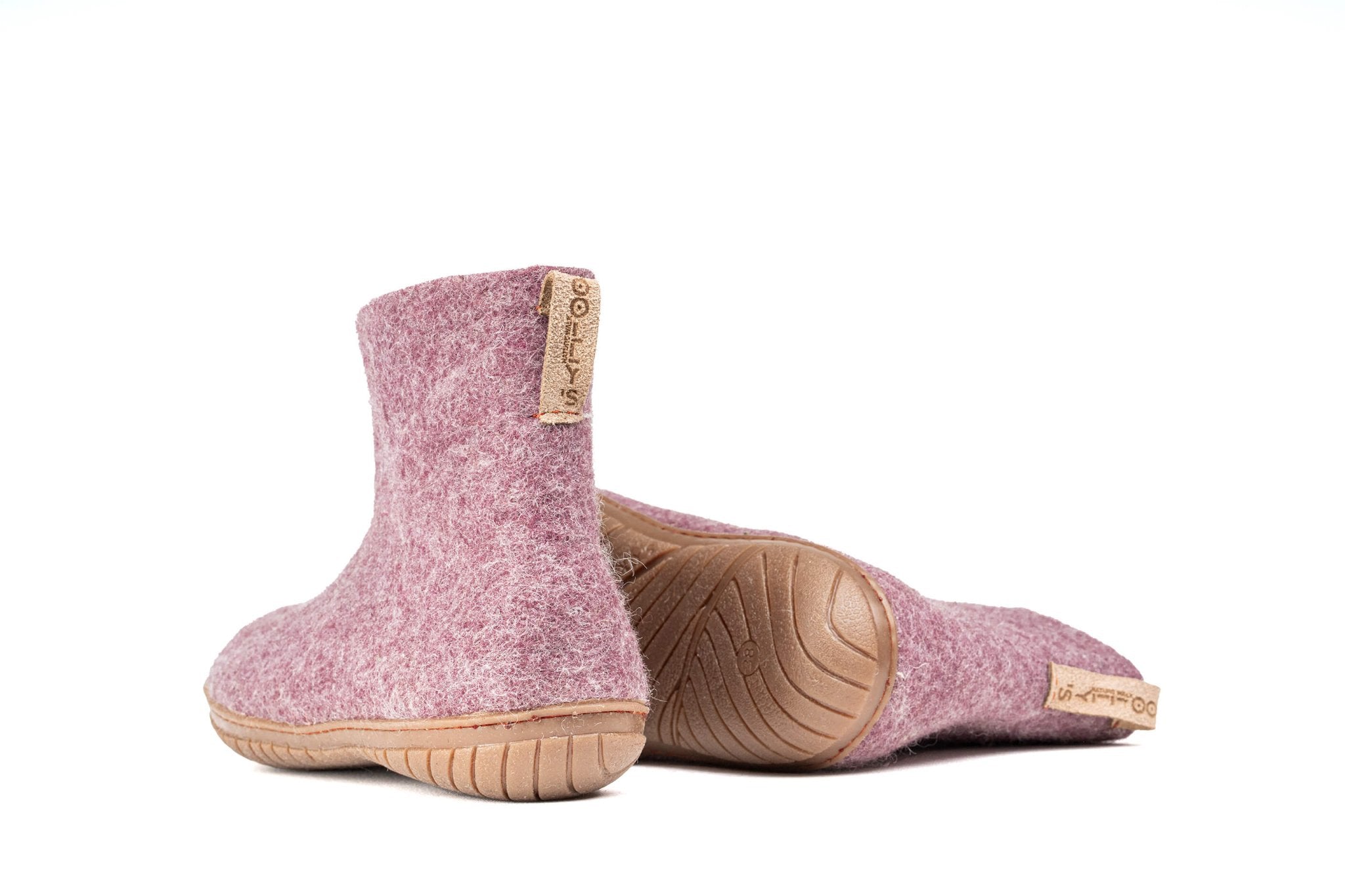 Outdoor Low Boots With Rubber Sole - Lavender - Woollyes