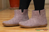 Outdoor Low Boots With Rubber Sole - Lavender - Woollyes