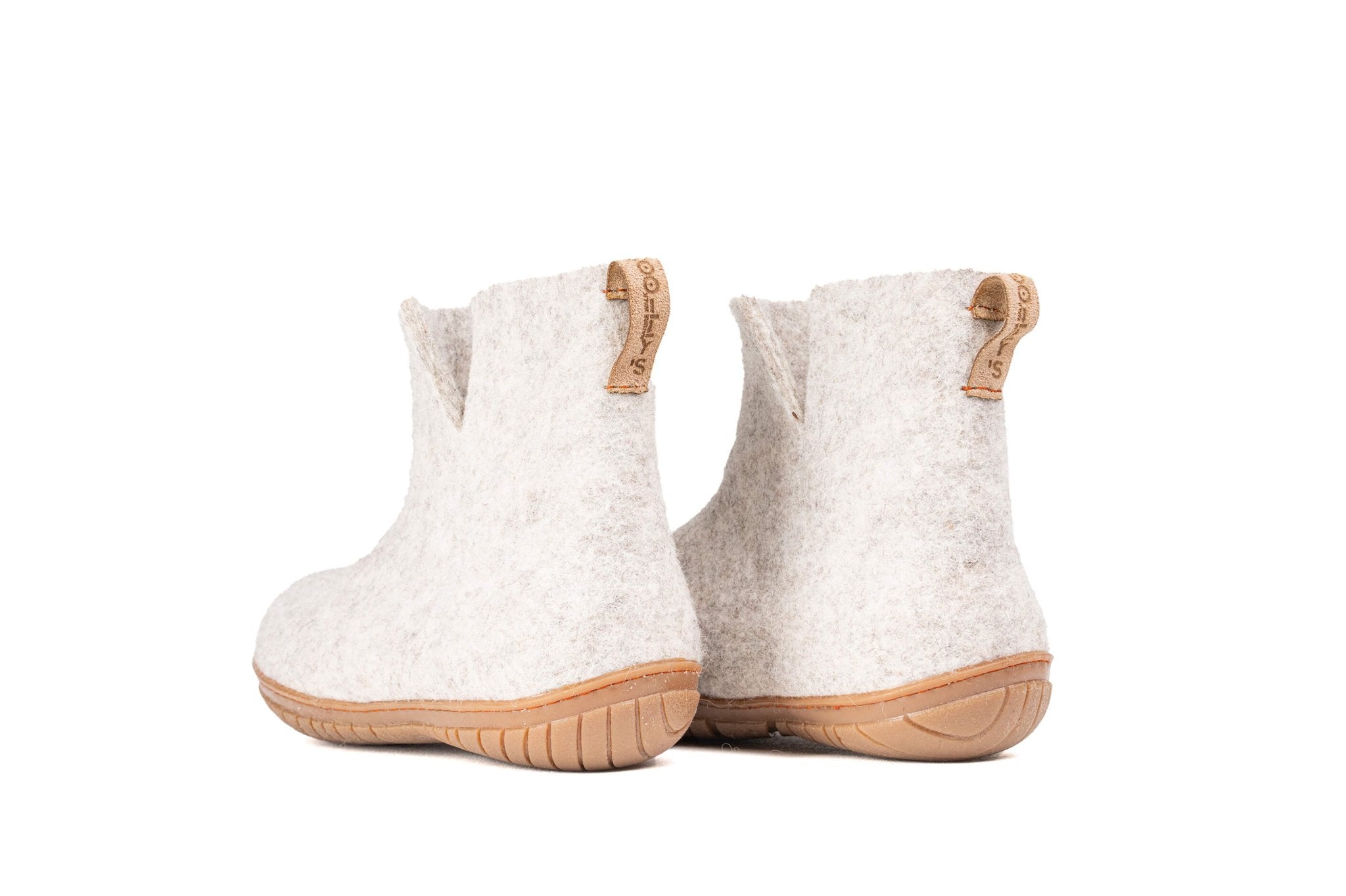 Outdoor Low Boots With Rubber Sole - Light Brown - Woollyes