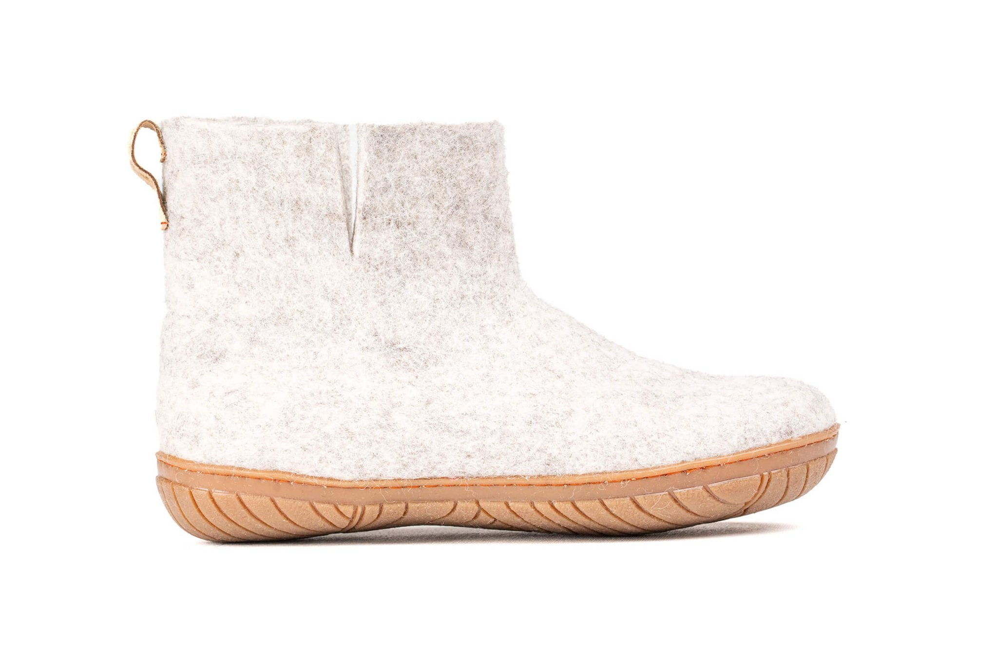 Outdoor Low Boots With Rubber Sole - Light Brown - Woollyes