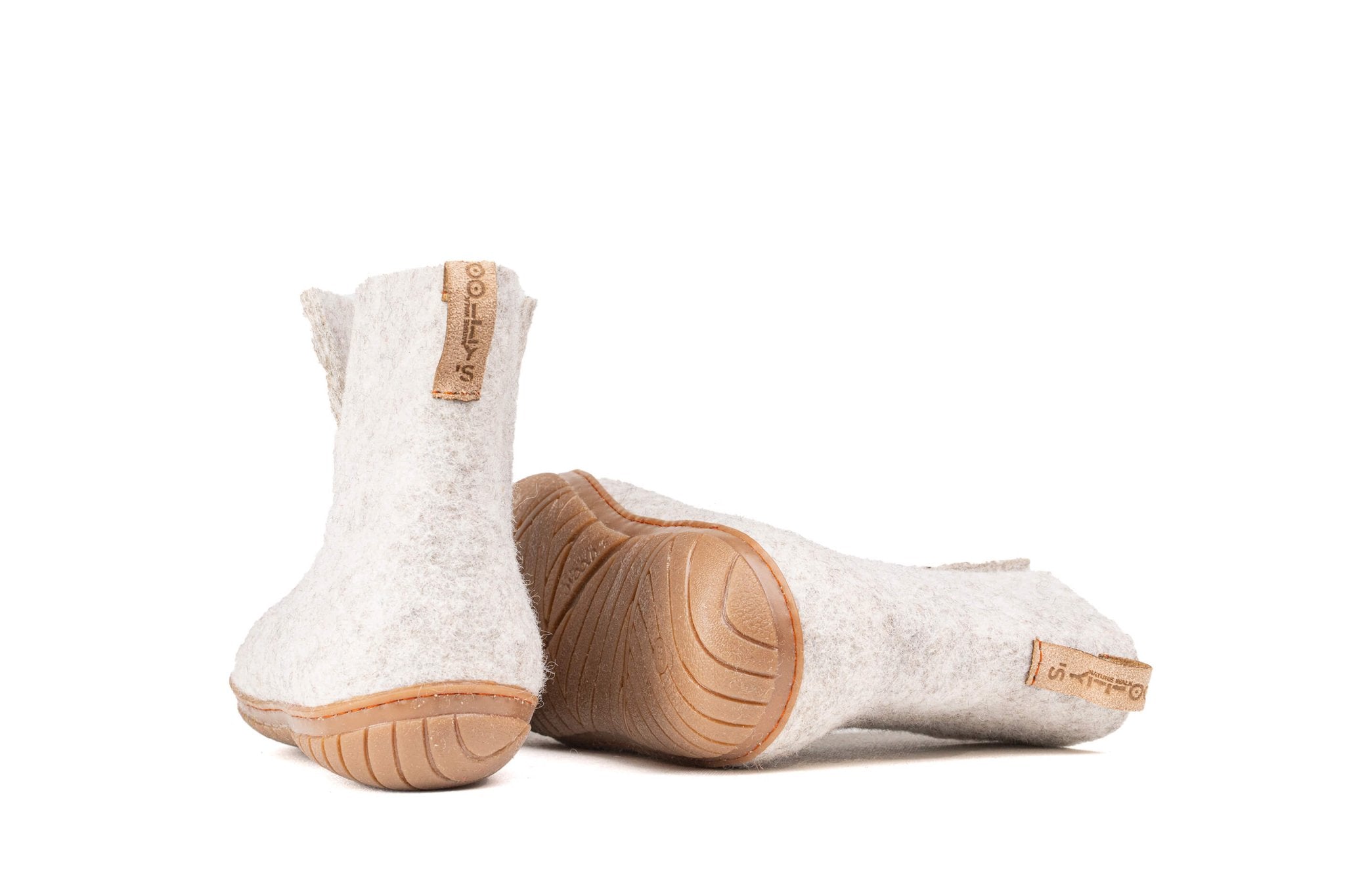 Outdoor Low Boots With Rubber Sole - Light Brown - Woollyes