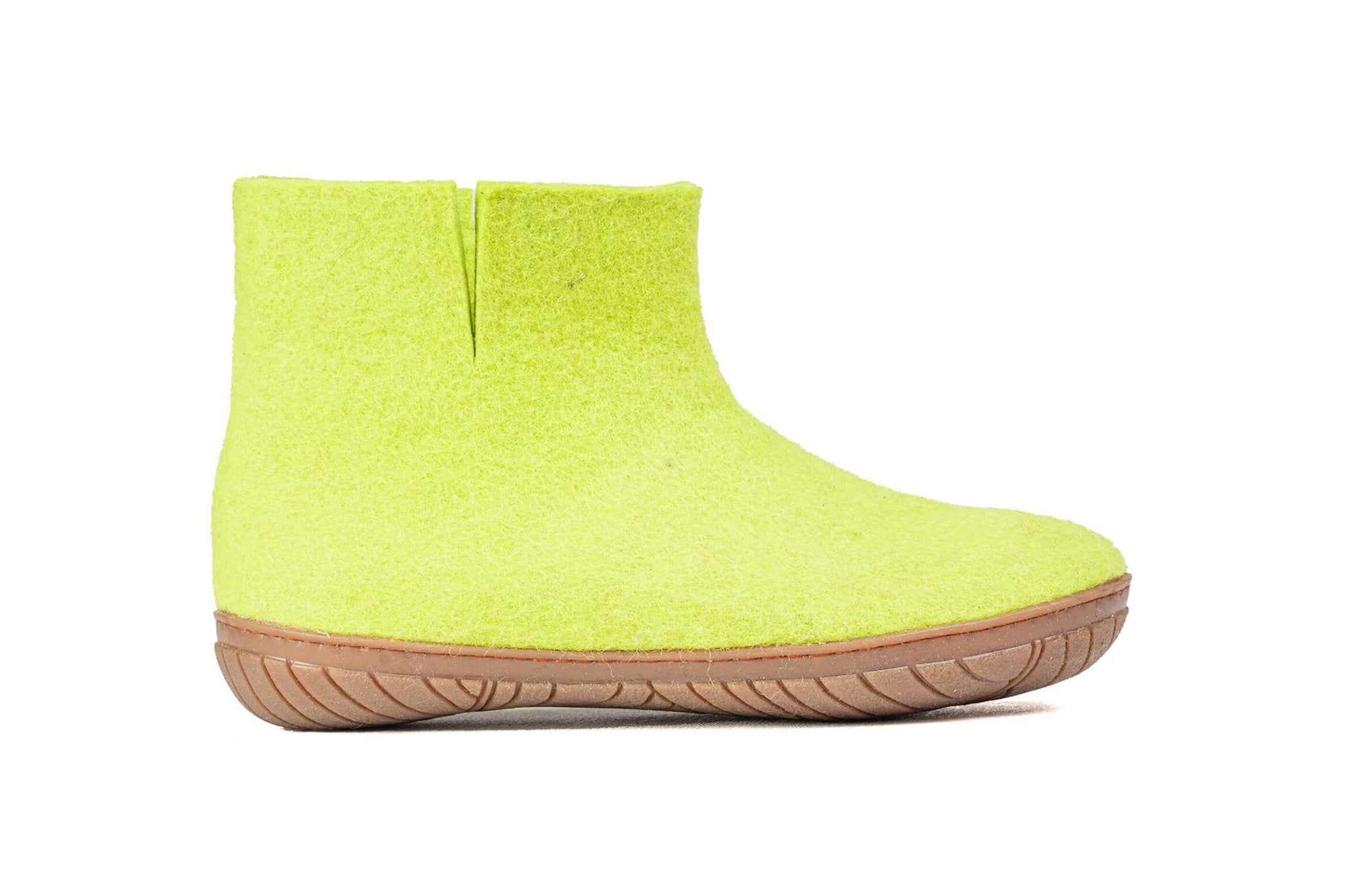 Outdoor Low Boots With Rubber Sole - Lime Green - Woollyes