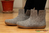 Outdoor Low Boots With Rubber Sole - Natural Brown - Woollyes