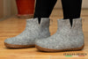 Outdoor Low Boots With Rubber Sole - Natural Grey - Woollyes