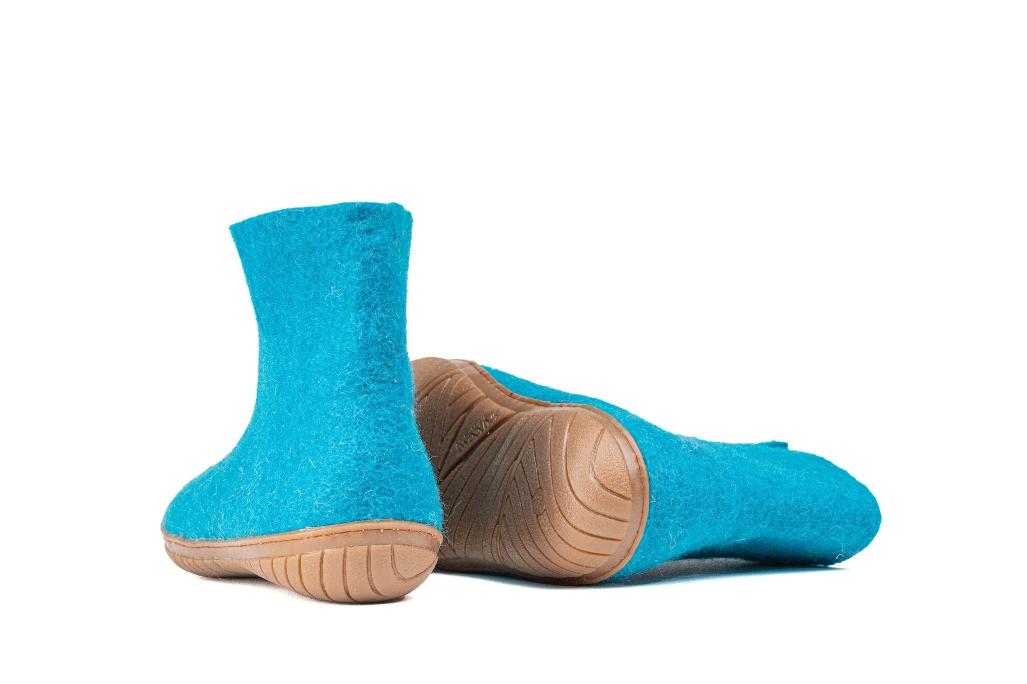 Outdoor Low Boots With Rubber Sole - Turquoise - Woollyes
