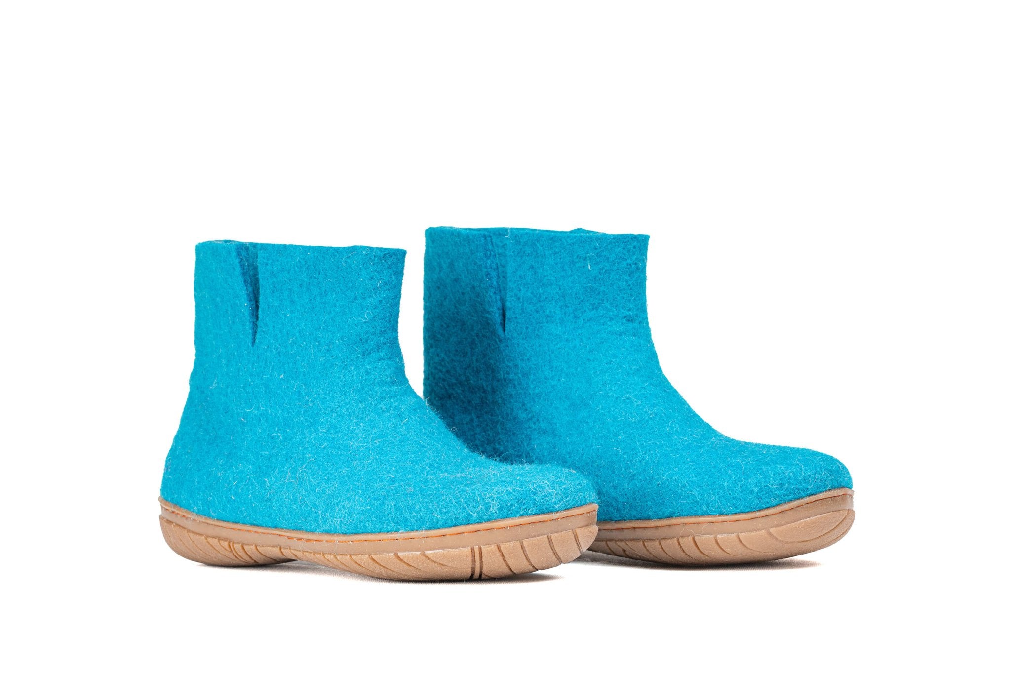 Outdoor Low Boots With Rubber Sole - Turquoise - Woollyes