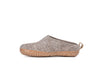 Outdoor Open Heel Slippers With Leather Sole - Natural Brown - Woollyes