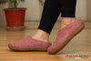 Outdoor Open Heel Slippers With Rubber Sole - Cherry Pink - Woollyes