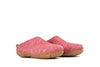 Outdoor Open Heel Slippers With Rubber Sole - Cherry Pink - Woollyes